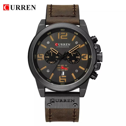 CURREN 8314 Belt Quartz Watch for Men - Dark Brown