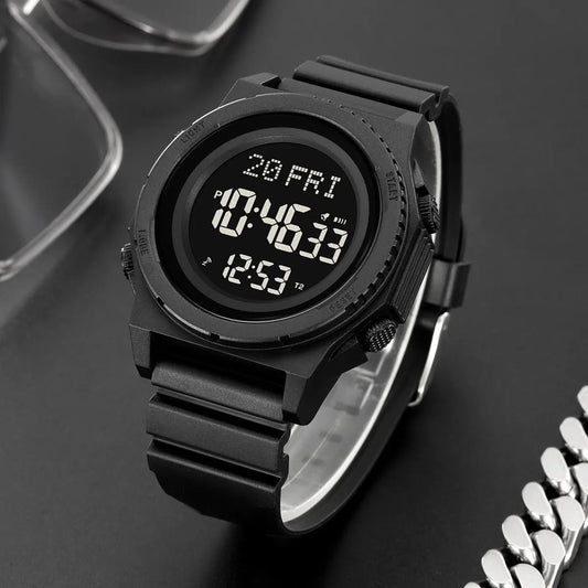 SKMEI 2357 New Stylish Digital Waterproof Men’s Fashion wristwatches- Black