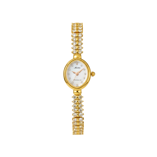 MEIBIN M1870L Luxury Crystal Bracelet Ladies Watch-Gold