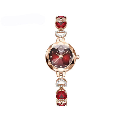 MEIBIN 1690 Luxury Fashion Bracelet Ladies Wristwatch-Red
