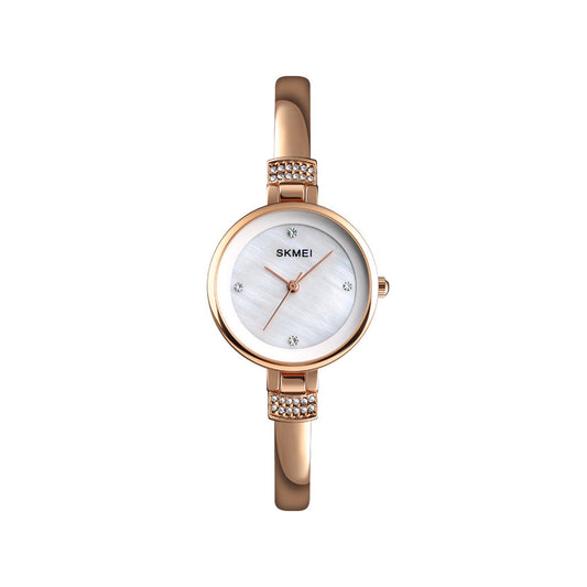 SKMEI 1409 Alloy Strap Quartz wristwatch For Women -Rose Gold