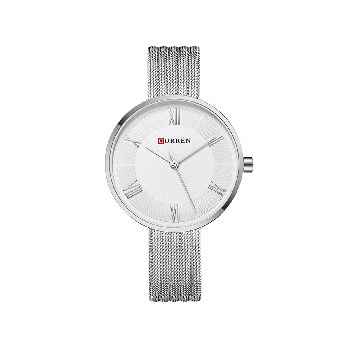 CURREN C9020SL Classic Chain Watch for Women - Silver