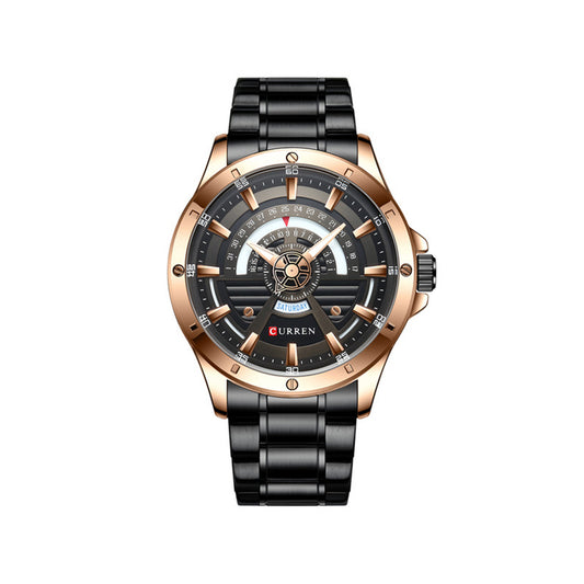 CURREN 8381 Luxury Quartz Watch for Men - Black
