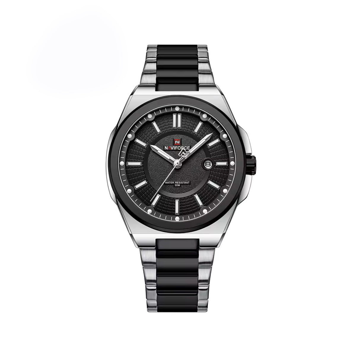 NAVIFORCE 9212 Stainless Steel Men’s Quartz Movement Watch - Black