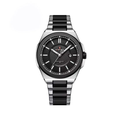 NAVIFORCE 9212 Stainless Steel Men’s Quartz Movement Watch - Black