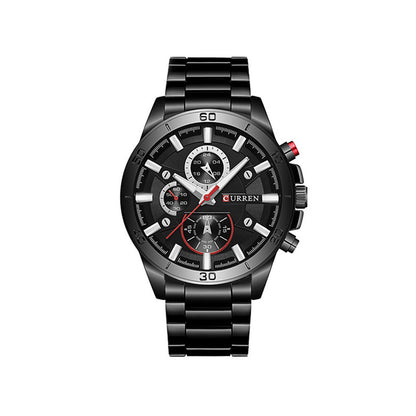 CURREN 8275 Quartz Casual Watch for Men - Black & White