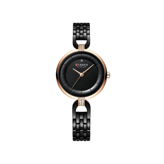 Curren 9052 Quartz Stainless Steel Watch for Women – Black