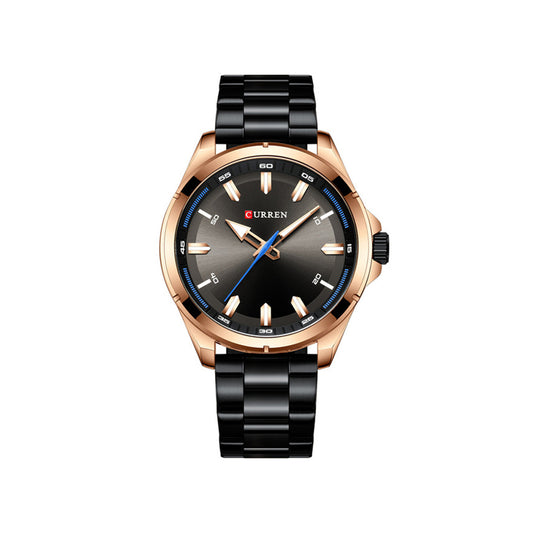 CURREN 8320 Business Series Stainless Steel Watch for Men - Black & Rose Gold