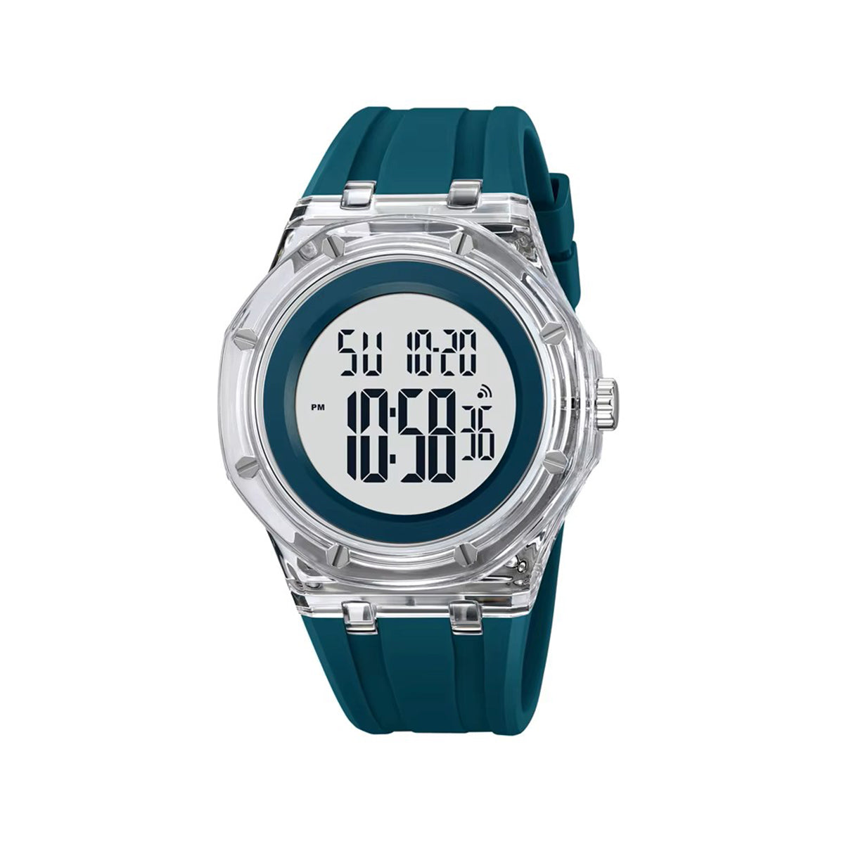 SKMEI 2489 Digital Watch Activity Silicone Strap Water Resist Chrono Calendar Sports Watch- Blue - 1299