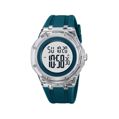 SKMEI 2489 Digital Watch Activity Silicone Strap Water Resist Chrono Calendar Sports Watch- Blue - 1299