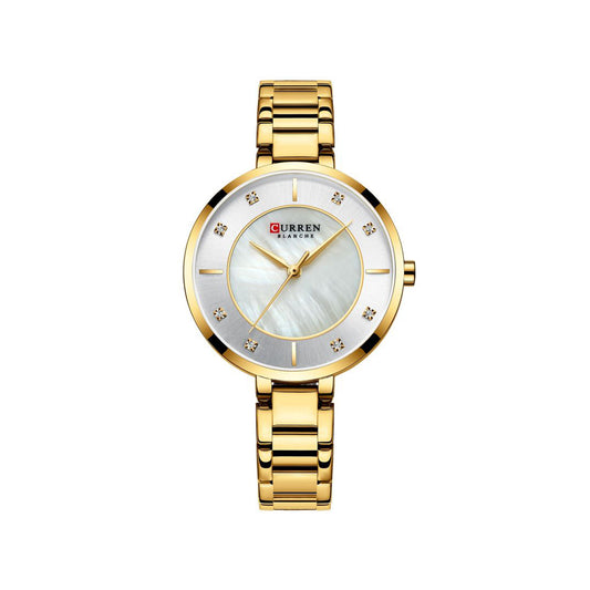 CURREN C9051L Quartz Stainless Steel Strap Women Wristwatch - Gold & Silver