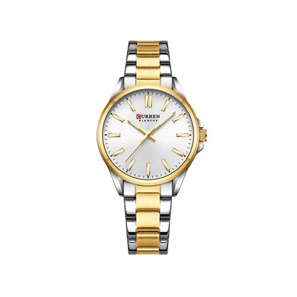 CURREN 9090 Watches for Women – Silver Gold & White