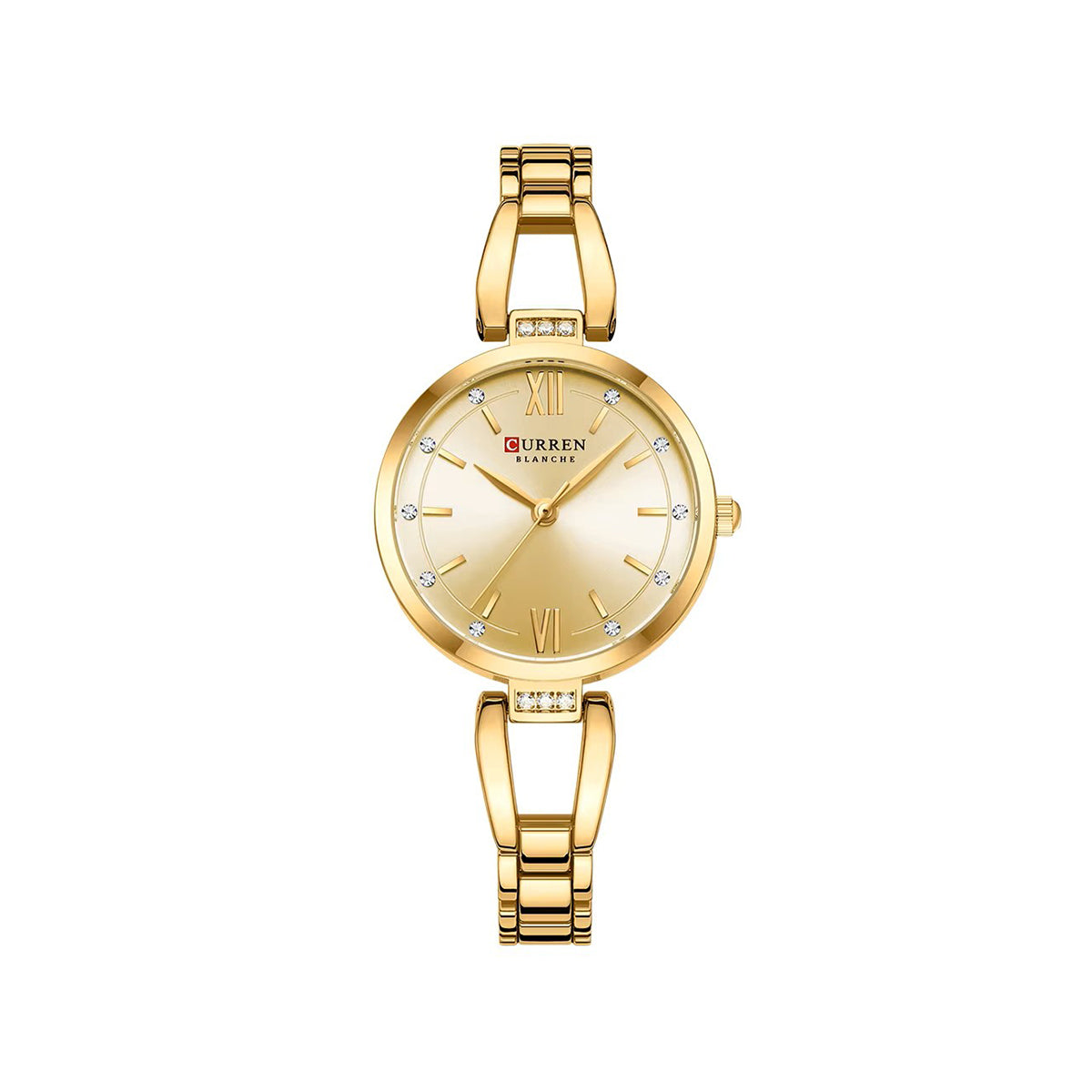 CURREN 9092 Elegant Stainless Steel Classic Women Quartz Watch- Gold