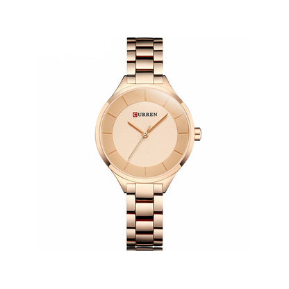 Curren C9015L Stainless Steel Analog Watch for Women - Rose Gold