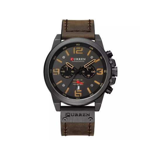CURREN 8314 Belt Quartz Watch for Men - Dark Brown