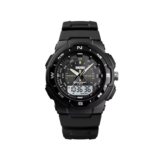 Skmei 1454 Dual Display Sports Watch for Men - Black