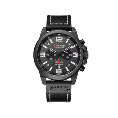 CURREN 8314 Belt Quartz Watch for Men - Black