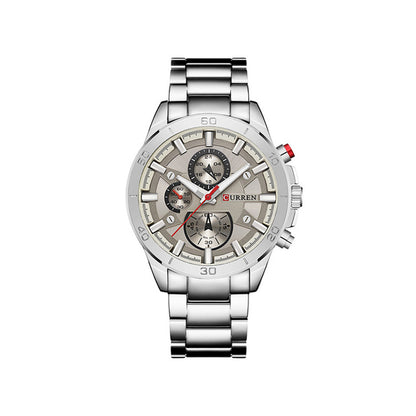 CURREN 8275 Quartz Casual Watch for Men - Silver