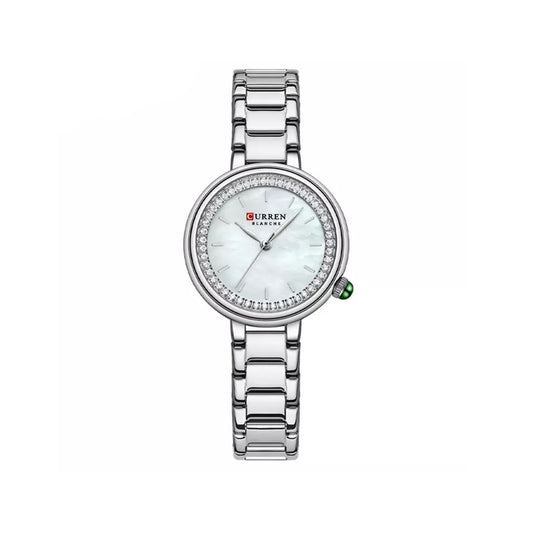 Curren 9089 Trendy Quartz Movement Wristwatch for Women - Silver