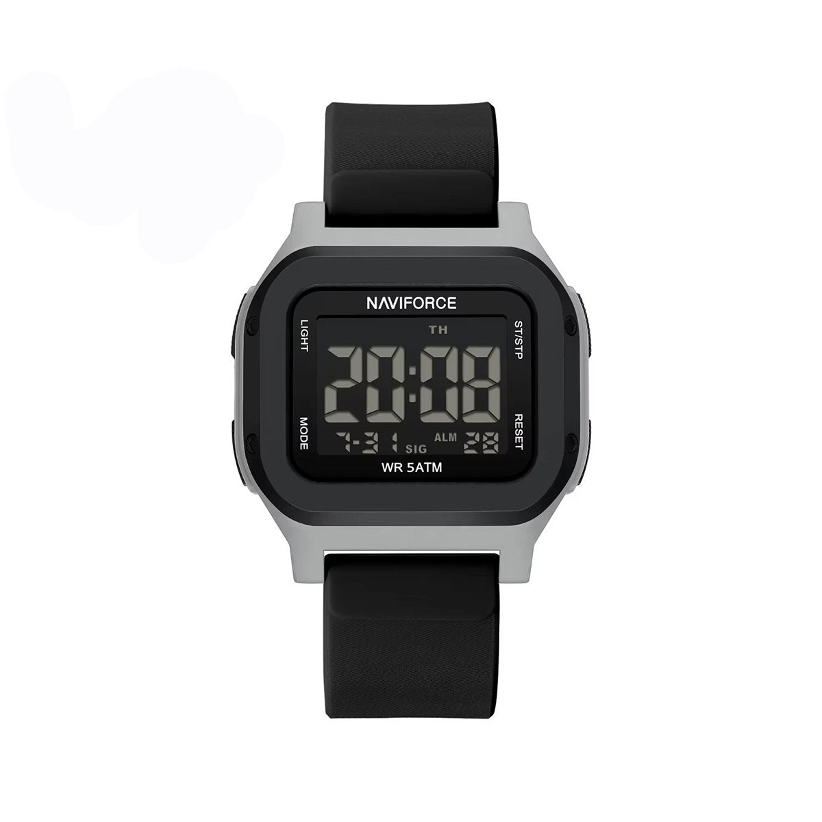 NAVIFORCE NF7137 Stylish Multi-Function Dial with Sporty Elegant Design Men’s Wristwatch- Black & Grey