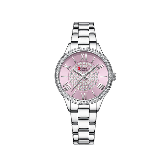 CURREN 9084 Luxury Watches for Women – Silver & Pink