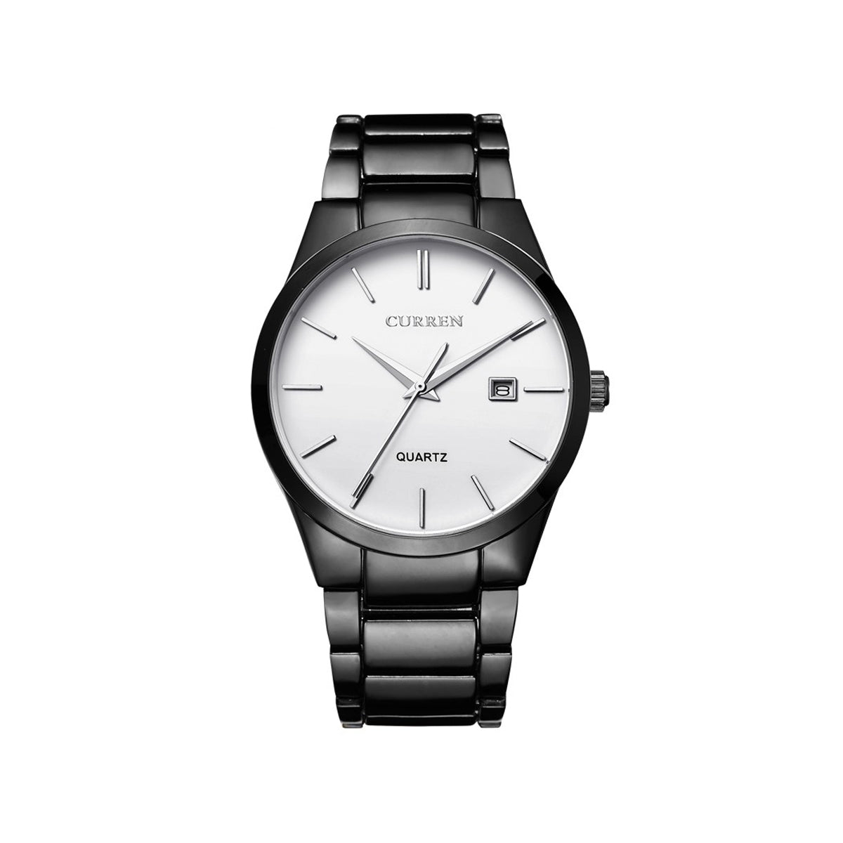 CURREN 8106 Analog Watch for Men - Black & White