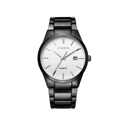 CURREN 8106 Analog Watch for Men - Black & White