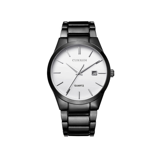 CURREN 8106 Analog Watch for Men - Black & White