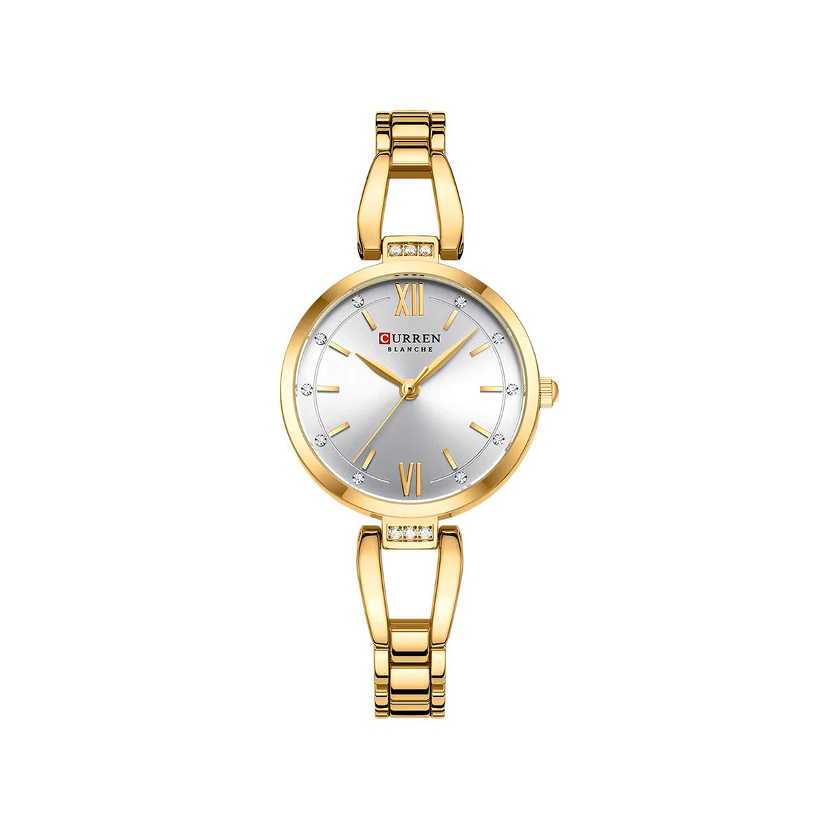 CURREN 9092 Elegant Stainless Steel Classic Women Quartz Watch- Gold Silver