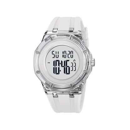 SKMEI 2489 Digital Watch Activity Silicone Strap Water Resist Chrono Calendar Sports Watch- White - 1299