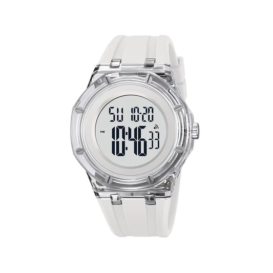 SKMEI 2489 Digital Watch Activity Silicone Strap Water Resist Chrono Calendar Sports Watch- White - 1299