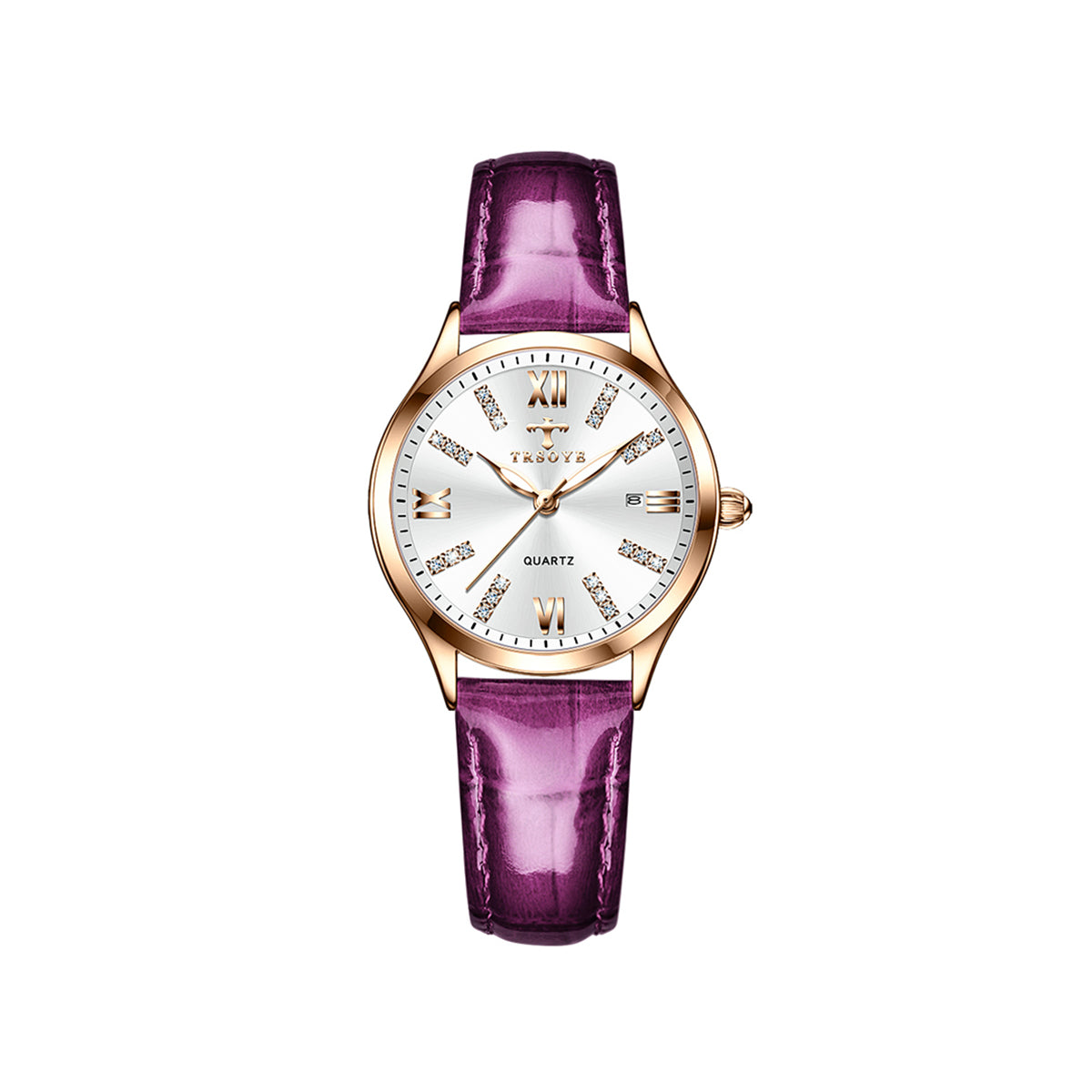TRSOYE 958 Women Japan Quartz Watch- Purple Silver