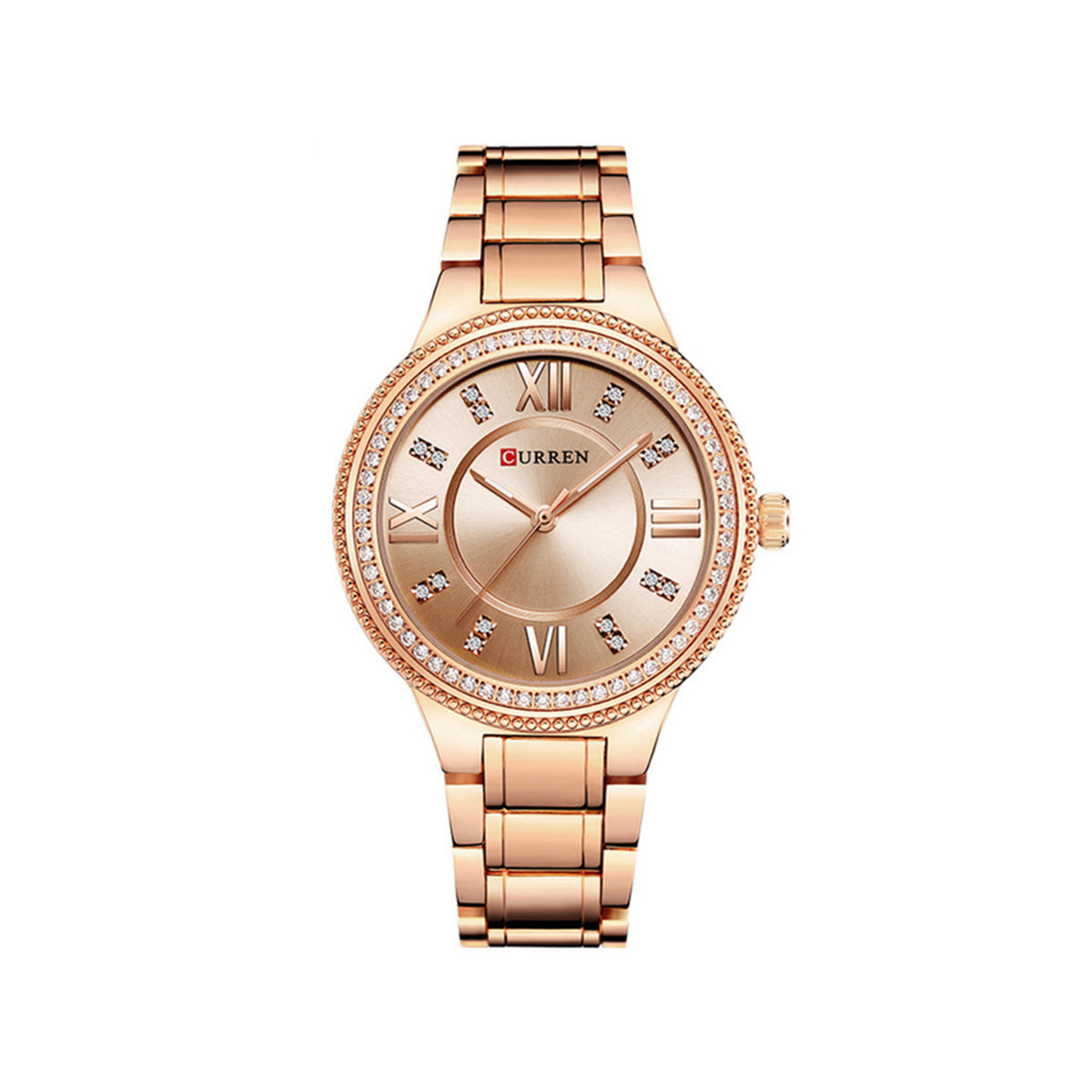 CURREN C9004L Stainless Steel Watch for Women – Rose Gold
