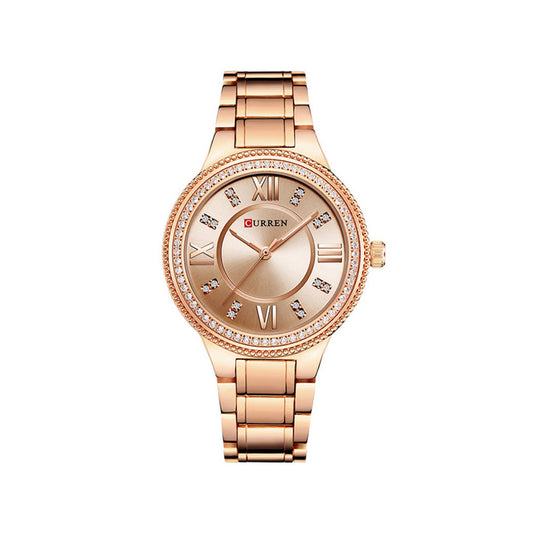 CURREN C9004L Stainless Steel Watch for Women – Rose Gold
