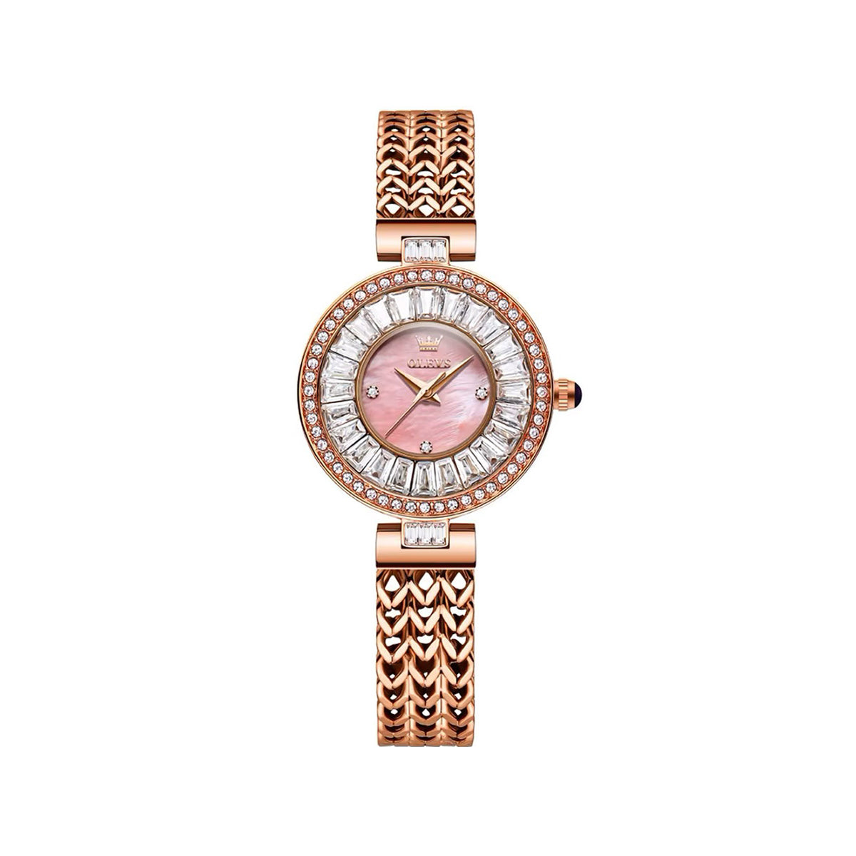 OLEVS 9959 Exclusive Design Watch for Women - Rose Gold