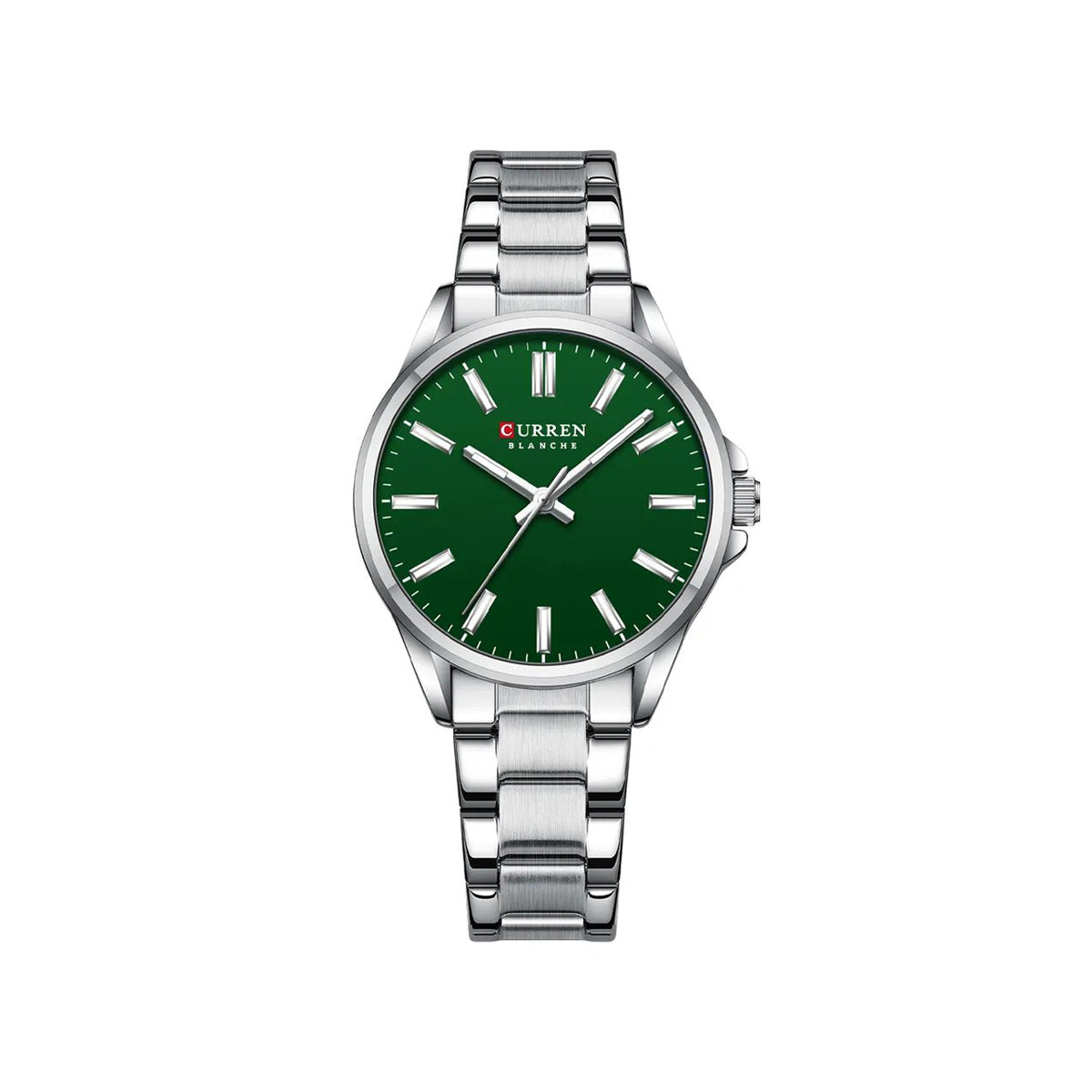 CURREN 9090 Watches for Women – Silver & Green