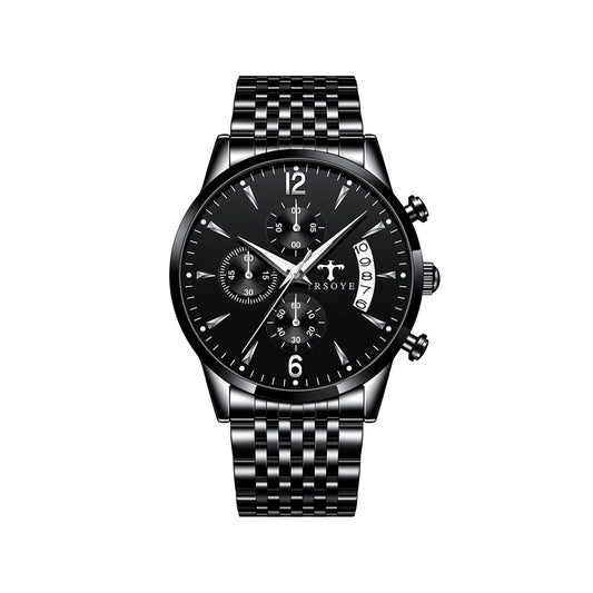 Trsoye 618 Stainless Steel Watch for Men - Black