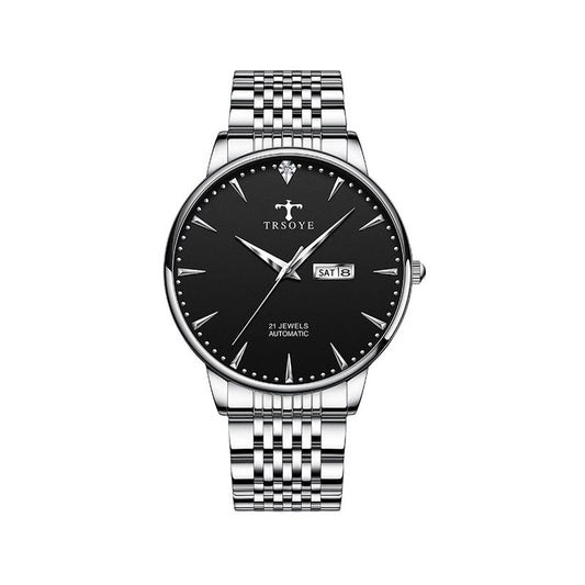Trsoye 881 Luxury Watch for Men - Silver & Black