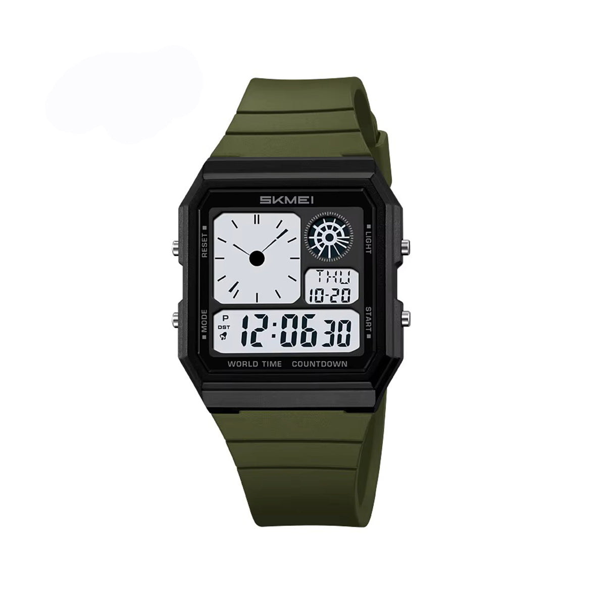 SKMEI 2347 Multifunctional Water-proof Ultra thinness 35.8mm dial Sports watch- Green