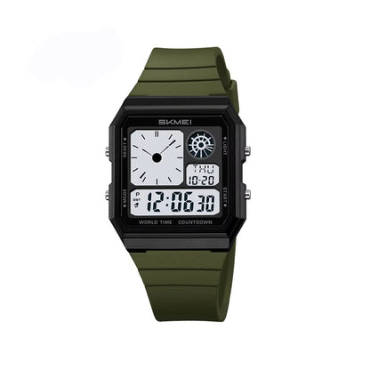 SKMEI 2347 Multifunctional Water-proof Ultra thinness 35.8mm dial Sports watch- Green