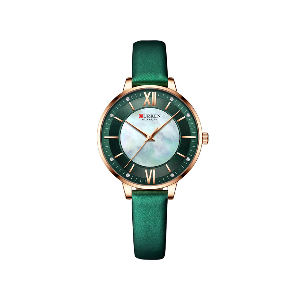 CURREN 9080 Belt Quartz Belt Wristwatch for Women - Green