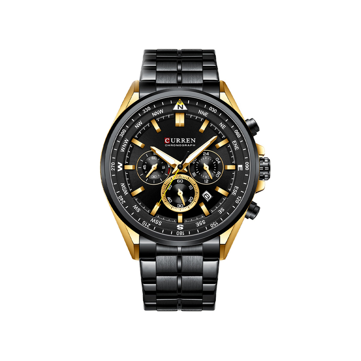 CURREN 8399 Stainless Steel Watch for Men - Black