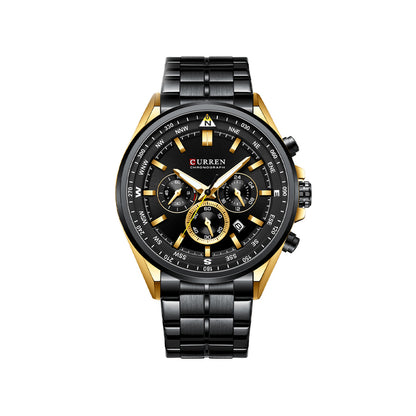 CURREN 8399 Stainless Steel Watch for Men - Black
