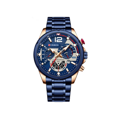 CURREN 8395 Luxury Brand Watch for Men - Blue