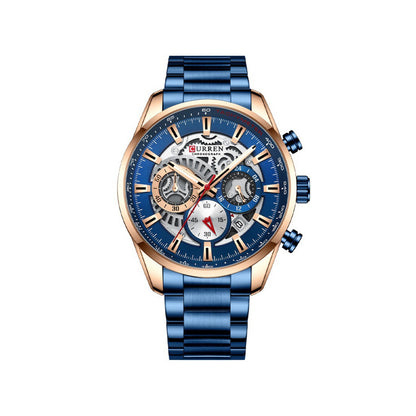 CURREN 8391 Stainless Steel Watch for Men - Blue
