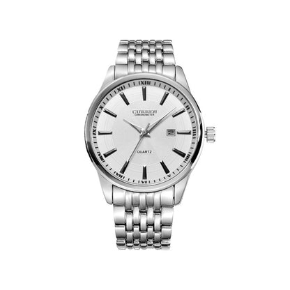 CURREN 8052 Analog Stainless Steel Watch for Men - Silver