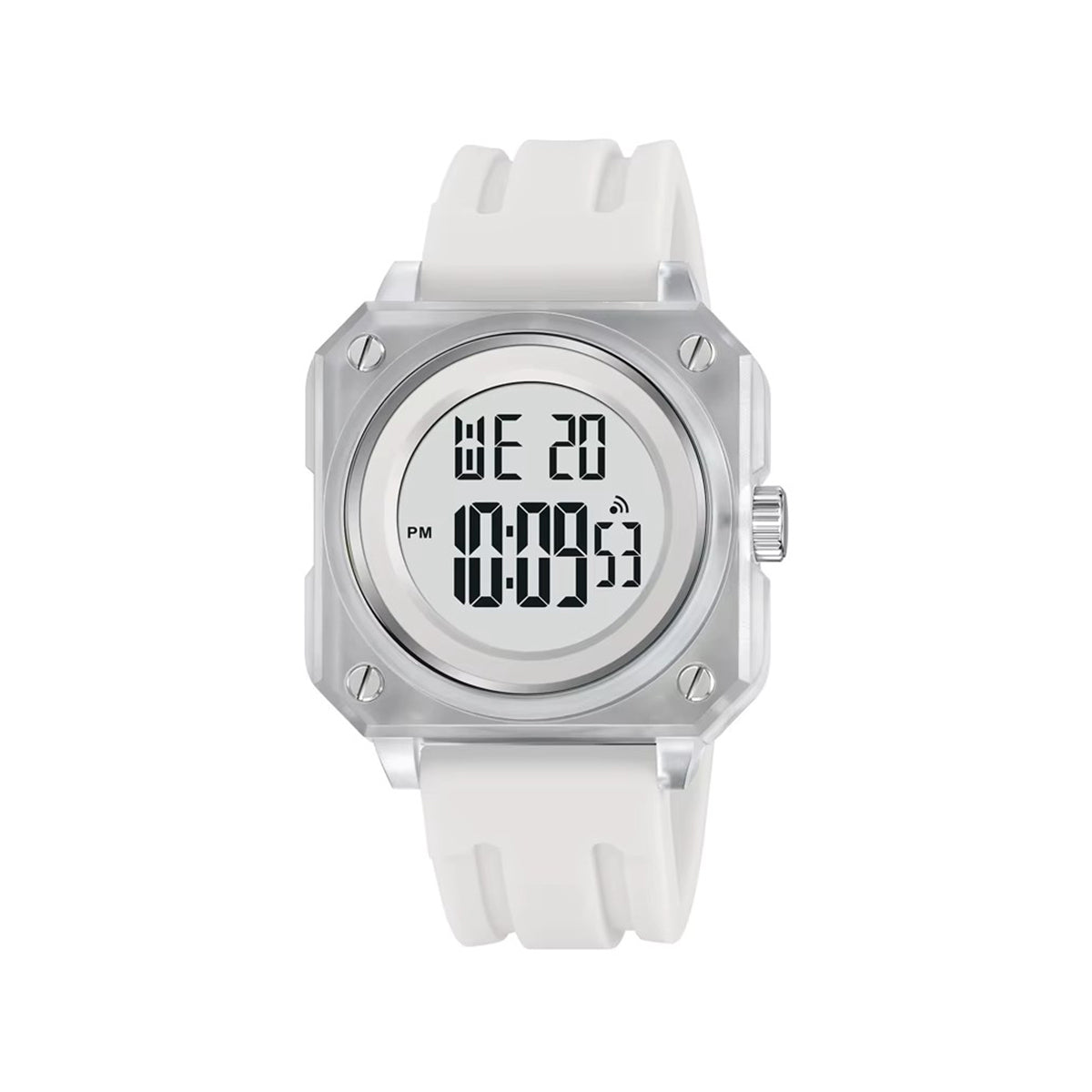 SKMEI 2488 Multifunctional Digital LED Display waterproof Sports Men watch- white  - 1299