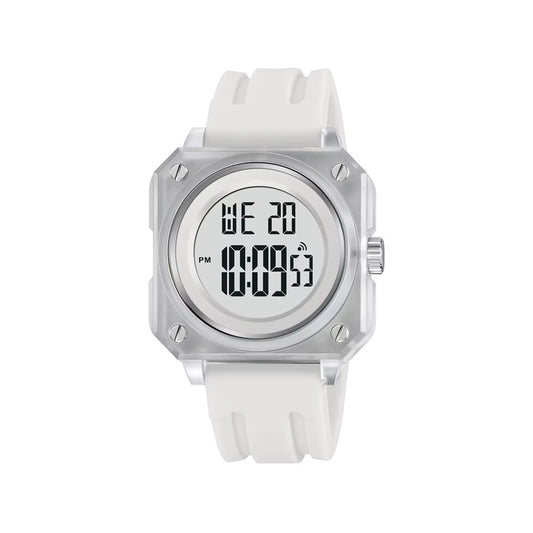 SKMEI 2488 Multifunctional Digital LED Display waterproof Sports Men watch- white  - 1299
