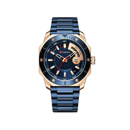 CURREN 8344 Stainless Steel Watch for Men - Blue