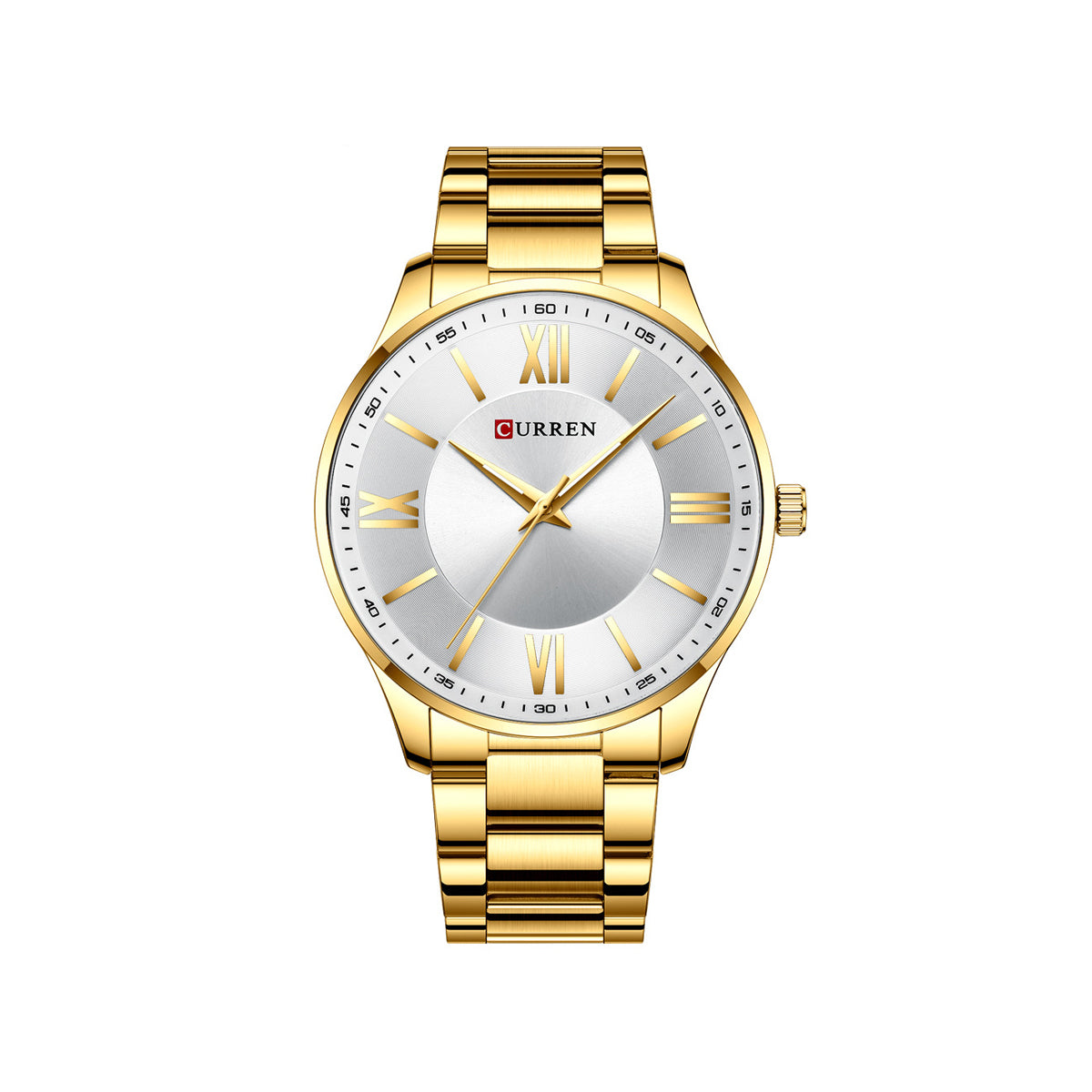 CURREN 8383 Quartz Stainless Steel Watch for Men - Gold